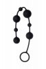 Anal beads Toyfa A-toys Coron, with balls, silicone, black, 35,9 cm